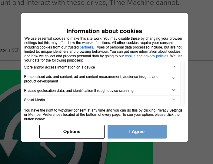 GDPR / Cookie shortcut