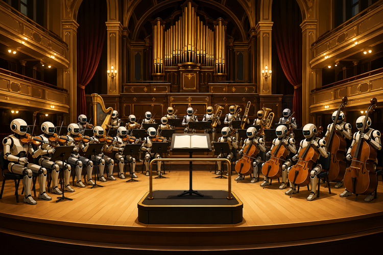 Focus on concert hall, instead of the podium
